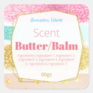 Cheery Pink Body Butter Face Cream Lip Balm Labels