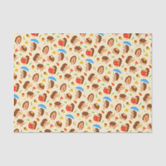 Cheery Pygmy Hedgehog Mushroom Acorn Nature Lover Tissue Paper