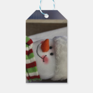 Cheery snowman favour bag gift tags