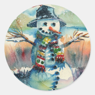 Cheery Snowman Sticker