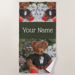 Cheery Teddy Beach Towel