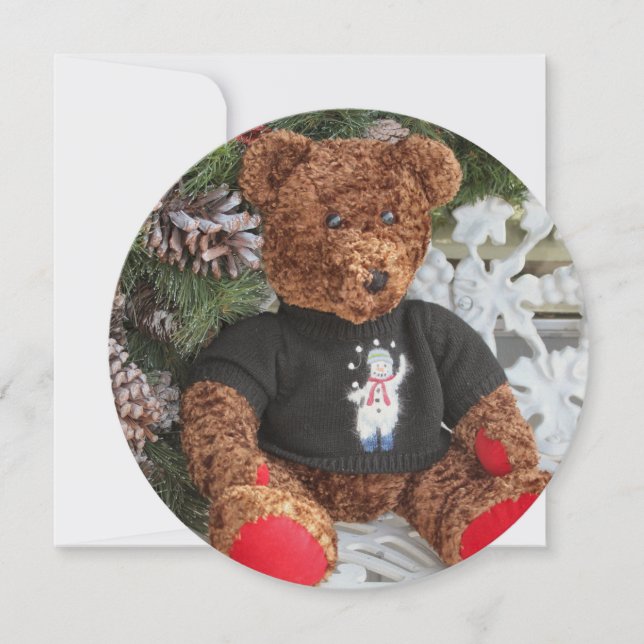 Cheery Teddy Invitation (Front)