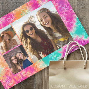 Cheery Tie Dye with 3 Photos -  Tissue Paper