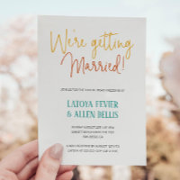 Cheery We're Getting Married Casual Beach Wedding
