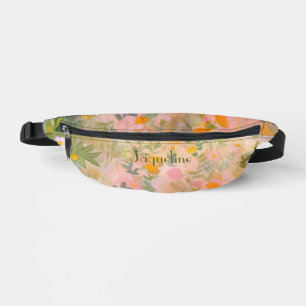 Cheery Yellow and Orange Spring Meadows Background Bum Bags
