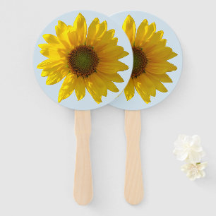 Cheery Yellow Sunflower Hand Fans