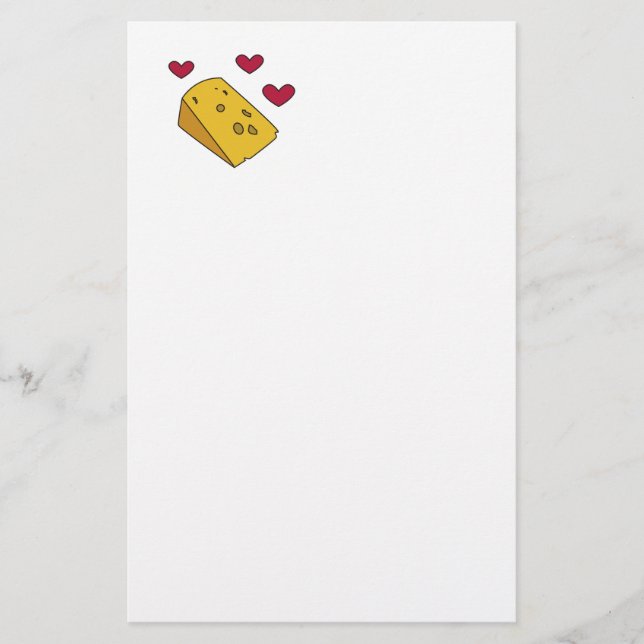 Cheese and Kisses Cockney Rhyming Slang Gift Stationery (Front)