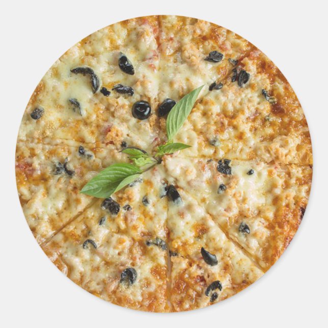 Cheese and Olive Pizza Sticker (Front)