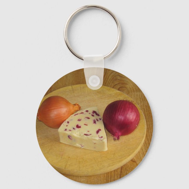 Cheese and onion key ring (Front)