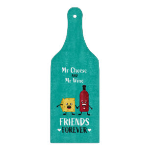 Cheese And Wine Best Friends Standard Cutting Board