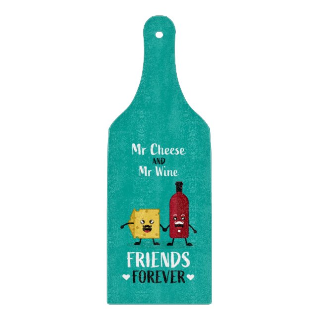 Cheese And Wine Best Friends Standard Cutting Board (Front)