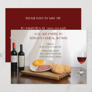 Cheese and wine bridal shower Invitation