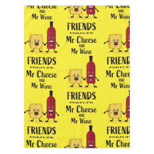 Cheese And Wine Lovers Tablecloth