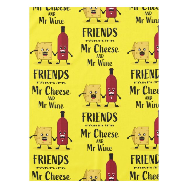 Cheese And Wine Lovers  Tablecloth (Front)