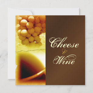 Cheese and wine stylish personalise invitation