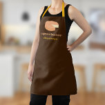 Cheese  apron<br><div class="desc">A brown apron with an illustration of a cheese! Perfect for activities such as cheese shop,  cheesemonger,  farmer who make his own cheese,  chef master,  delis,  farmer's market,  restaurant,  or just for a funny gift!</div>