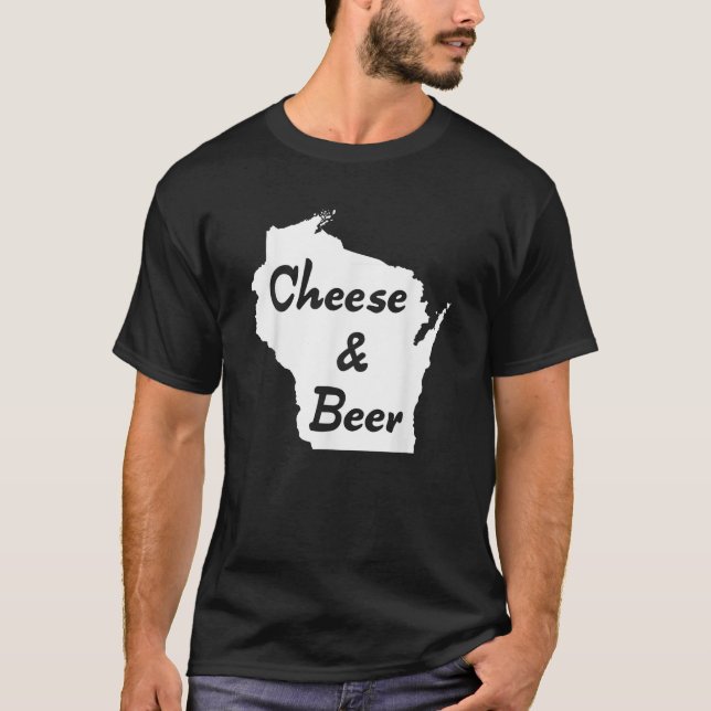  Cheese Beer Wisconsin old fashion wisco brew t sh T-Shirt (Front)