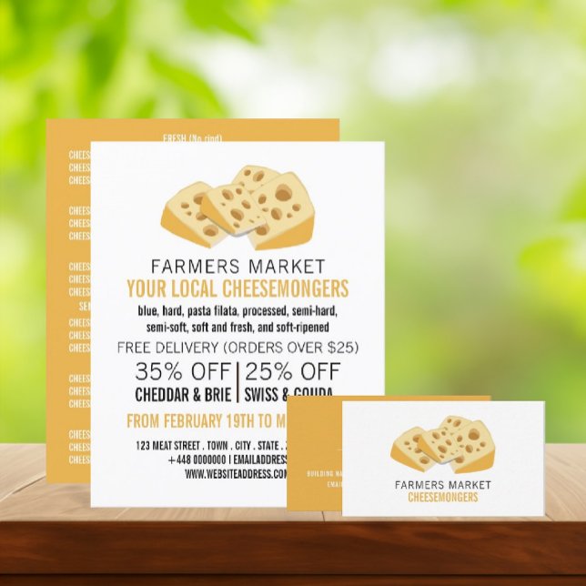 Cheese Blocks, Cheesemonger Advertising Flyer (Creator Uploaded)