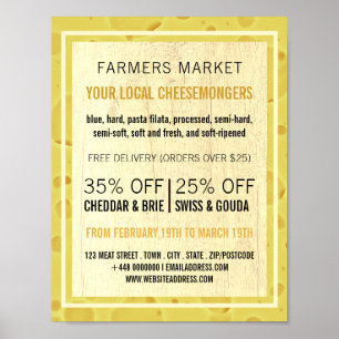 Cheese Board Design, Cheesemonger Advertising Poster