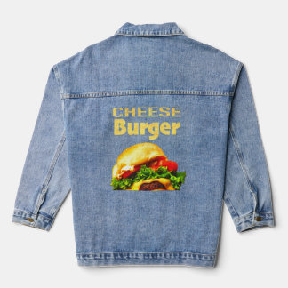 Cheese Burger National Hamburger Day Fast Foods Denim Jacket