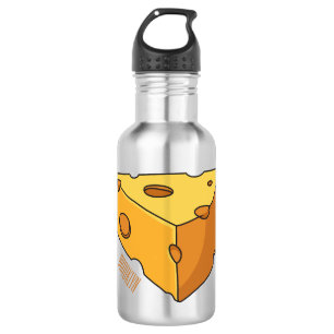 Cheese cartoon illustration 532 ml water bottle