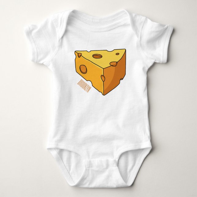 Cheese cartoon illustration baby bodysuit (Front)
