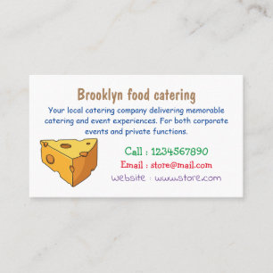 Cheese cartoon illustration business card