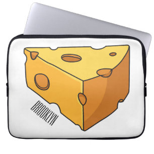 Cheese cartoon illustration laptop sleeve