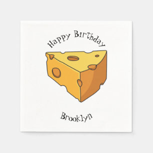 Cheese cartoon illustration  napkin