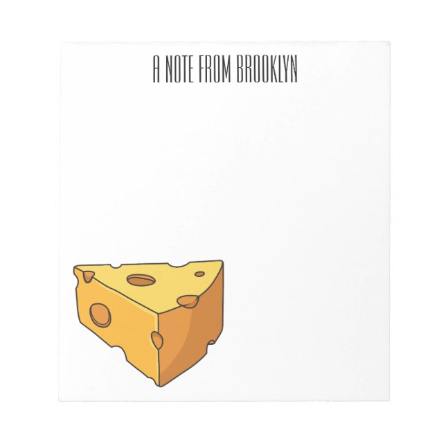Cheese cartoon illustration notepad (Front)