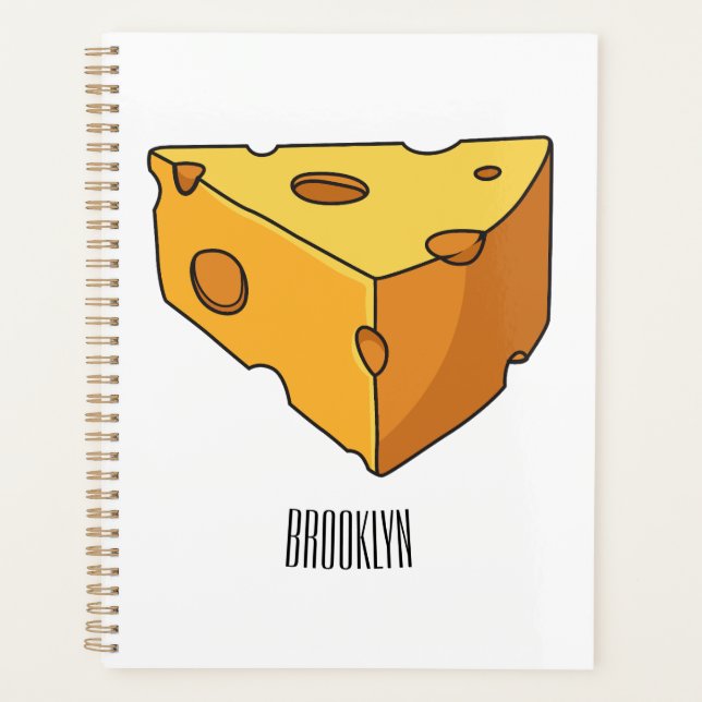 Cheese cartoon illustration  planner (Front)