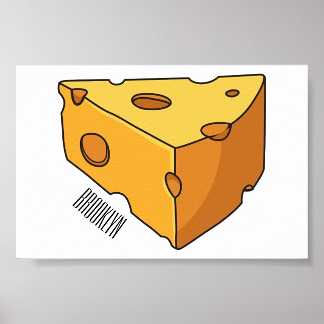 Cheese cartoon illustration  poster (Front)