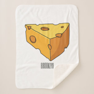 Cheese cartoon illustration sherpa blanket