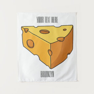Cheese cartoon illustration  tapestry