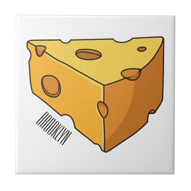 Cheese cartoon illustration tile (Front)