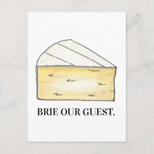 Cheese Cocktail Party Brie Our Guest Invitation Postcard