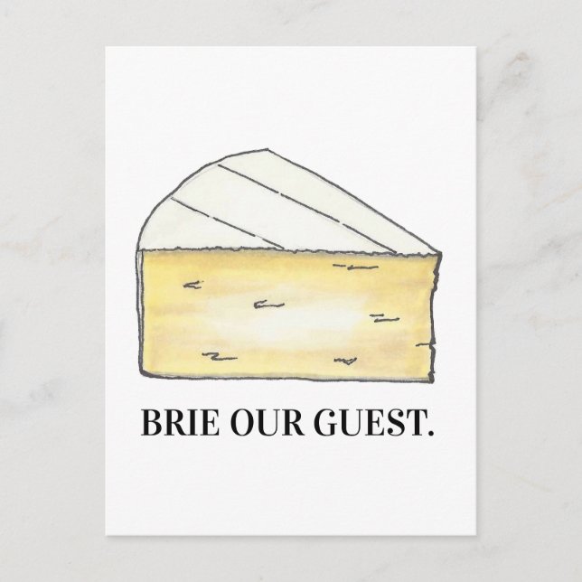 Cheese Cocktail Party Brie Our Guest Invitation Postcard (Front)