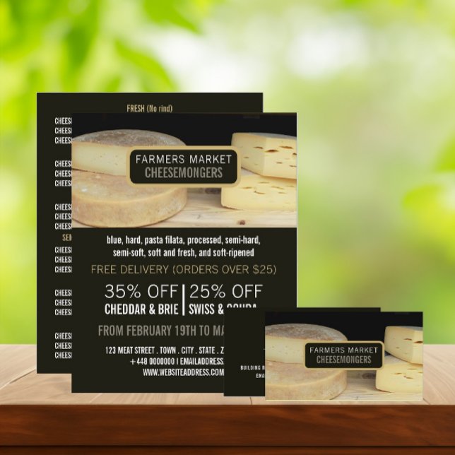 Cheese Display, Cheesemonger Business Card (Creator Uploaded)