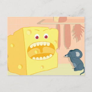 Cheese Eats Mouse Postcard