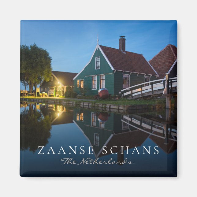Cheese farm house at twilight in Holland Magnet (Front)