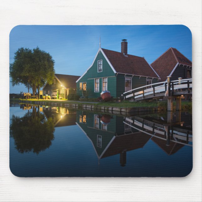 Cheese farm house at twilight in Holland Mouse Mat (Front)