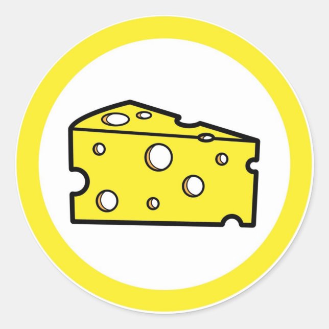 Cheese flavour circle sticker labels (Front)