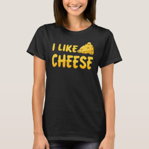 Cheese Foodie Milk Food Dairy Flavour Humour Lik T-Shirt