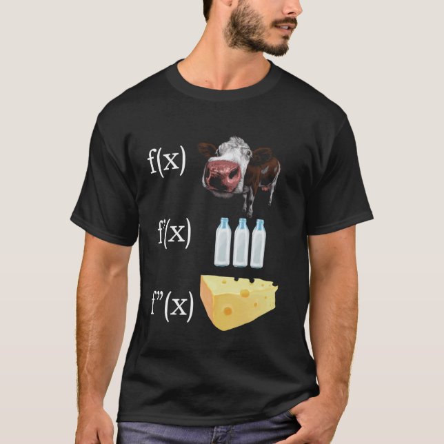 Cheese Formula Math Humour T-Shirt (Front)