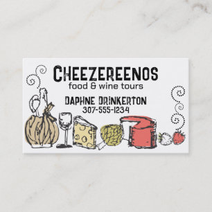 cheese fruit wine chef catering business card