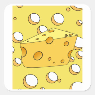 Cheese Full Of Holes In Every Way Square Sticker