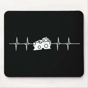 Cheese Heartbeat Mouse Mat