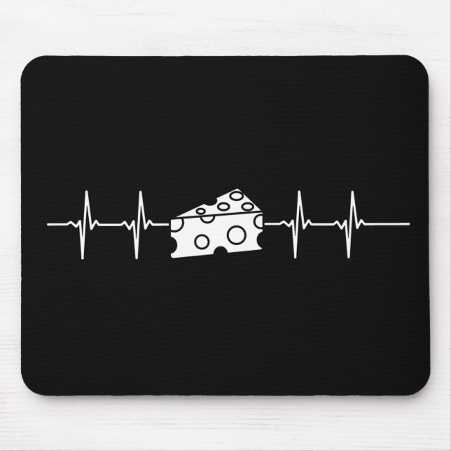 Cheese Heartbeat Mouse Mat (Front)