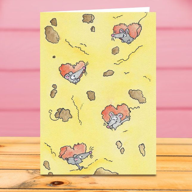 CHEESE HEARTS greeting card by Nicole Janes (Creator Uploaded)