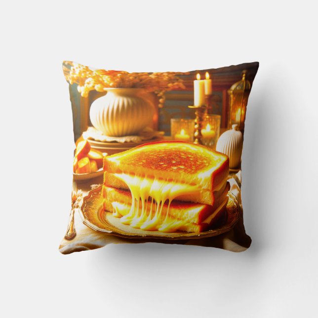 Cheese Heaven: The Ultimate Comfort Food Cushion (Back)